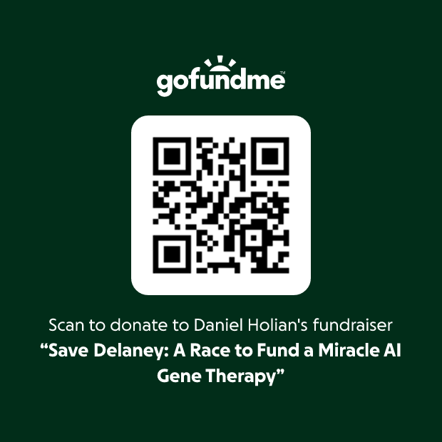 QR code for Delaney's GoFundMe